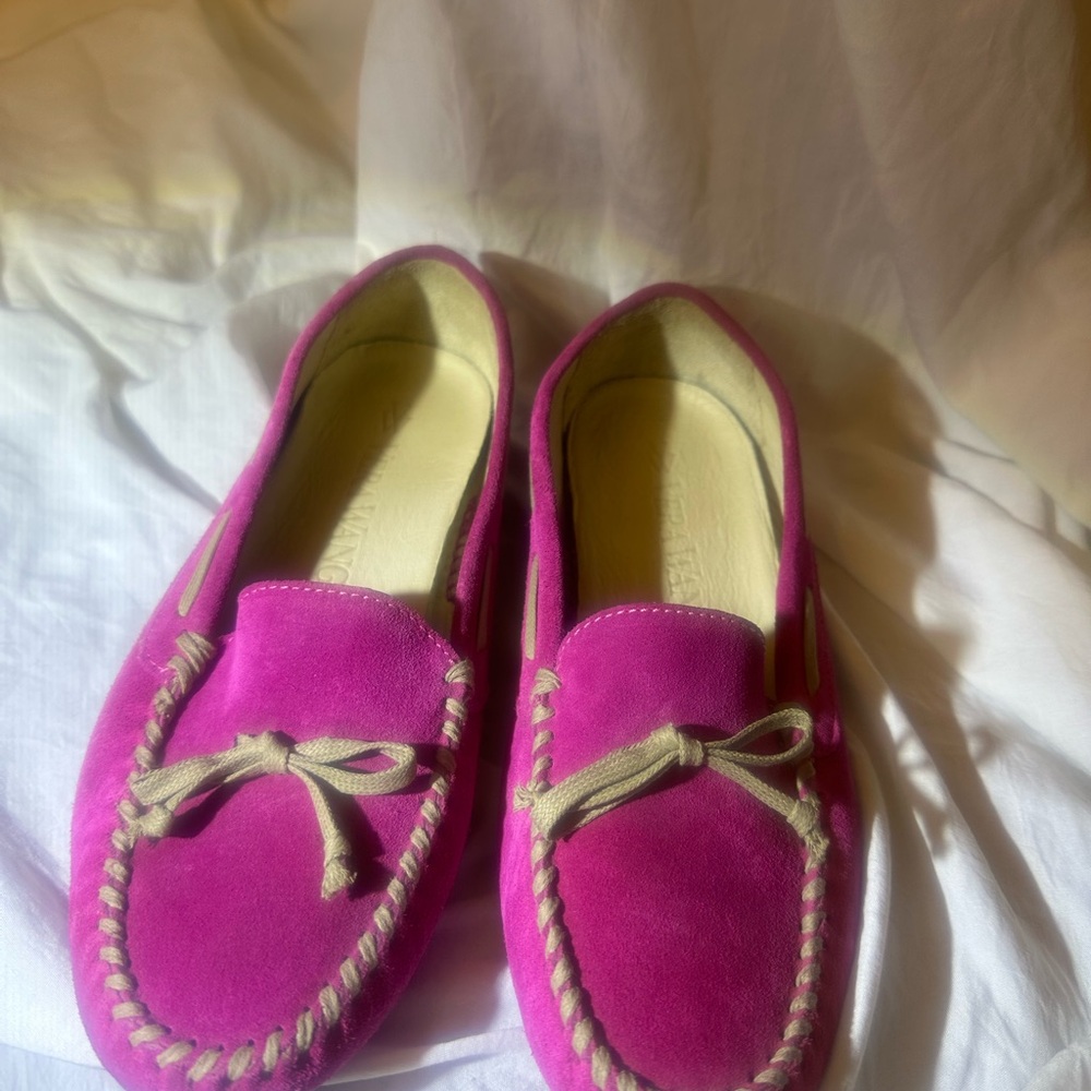 Women's Pink Suede Loafers